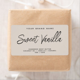 Moderne lichaamsboter eenvoudige elegante cosmetic etiket