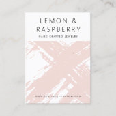 Moderne licht blush roze penseelstreken oorbel kaa visitekaartje (Voorkant)