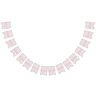 Moderne Licht Roze Bokeh Aangepaste Naam Bunting B Vlaggetjes