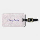 Moderne Licht Roze Bokeh Bagage Label (Voorkant horizontaal)