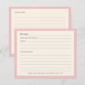 Moderne Licht Roze Rand Persoonlijke Receptkaart (Voorkant / Achterkant)