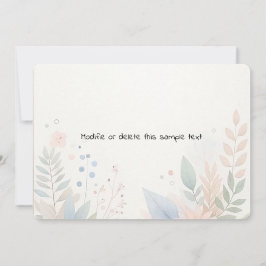 Moderne Licht Salie Foto Trouwdatum Bewaren Save The Date (Achterkant)