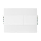 Moderne lichtblauwe bloemenkorset voor bruiloften uitnodigingen wikkel (Achterkant Voorbeeld)