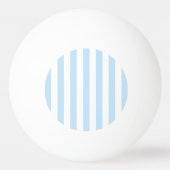 Moderne lichtblauwe en witte streep naam pingpongbal (Achterkant)