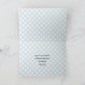 Moderne lichtblauwe en zwarte stippen van één jaar (Binnen)