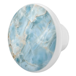 Moderne Lichtblauwe Luxueuze Esthetische Edelsteen Keramische Knop