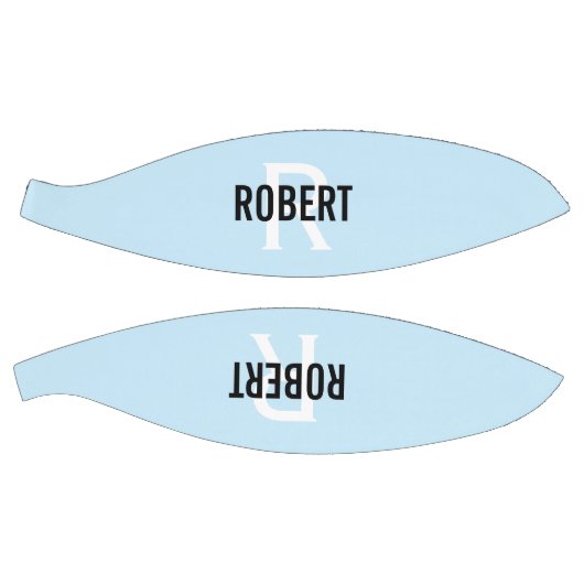 Moderne lichtblauwe monogram, basketbal (Panelen)