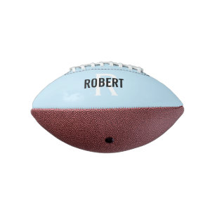 Moderne lichtblauwe monogram, football