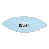 Moderne lichtblauwe monogram, football (Paneel)