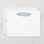  moderne lichtblauwe Waterverf penseelstreek Notitiekaartje (Voorkant)