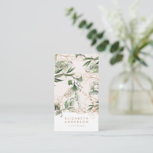 Moderne lichte eierschaal White Eucalyptus Corpora Visitekaartje (Staand voorkant)