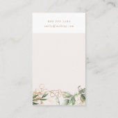 Moderne lichte eierschaal White Eucalyptus Corpora Visitekaartje (Achterkant)