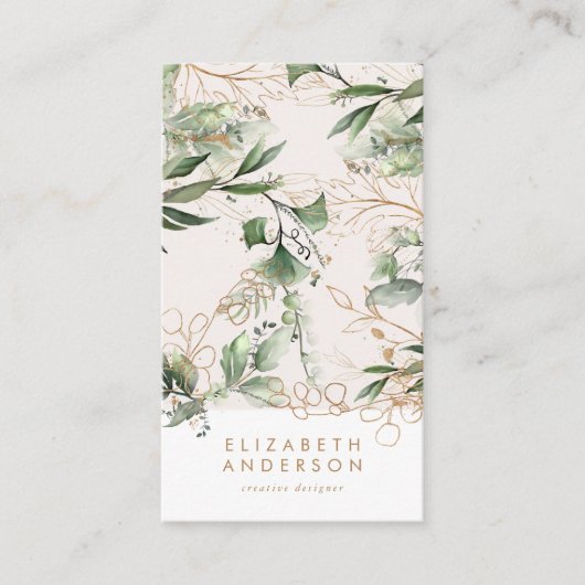 Moderne lichte eierschaal White Eucalyptus Corpora Visitekaartje (Voorkant)