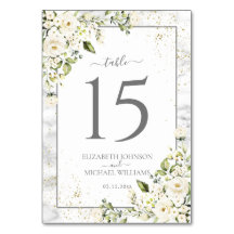 Moderne lichte grijs witte bloem goud marmeren bru