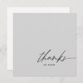 Moderne lichte grijze en zwarte Bedankt voor scrip (Voorkant / Achterkant)