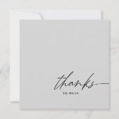Moderne lichte grijze en zwarte Bedankt voor scrip (Voorkant)