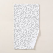 Moderne lichte grijze luipaard — Dierafdrukken Bad Handdoek (Handdoek)