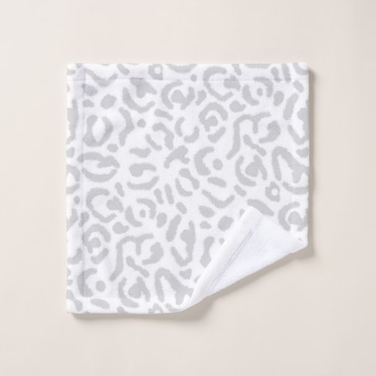 Moderne lichte grijze luipaard — Dierafdrukken Bad Handdoek (Wasdoekje)