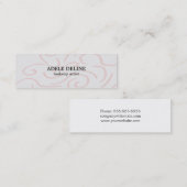 Moderne lichte grijze roze Abstracte patroonopname Mini Visitekaartje (Voorkant / Achterkant)