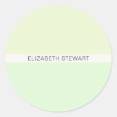 Moderne lichte groene envelopzegels ronde sticker (Voorkant)