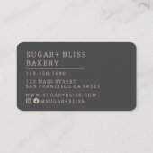 Moderne, lichte, handgeschreven schrijfbenodigdhed visitekaartje (Achterkant)