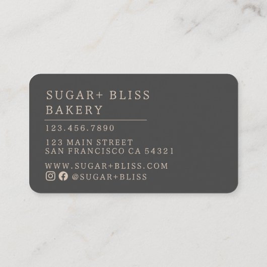 Moderne, lichte, handgeschreven schrijfbenodigdhed visitekaartje (Achterkant)