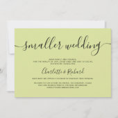 Moderne lichte kalk, kleinere trouwfoto aankondiging (Voorkant)