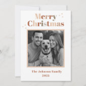 Moderne & Lichte Kerstkaart voor het Gezin (Voorkant)