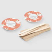 Moderne Lichte Koraalbladeren Silo Trouw Rond Handwaaier (Niet-gemonteerd)