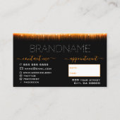 Moderne, lichte Oranje zwarte Benoeming Sociale Me Visitekaartje (Achterkant)