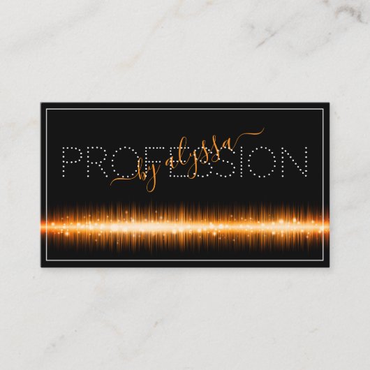 Moderne, lichte Oranje zwarte Benoeming Sociale Me Visitekaartje (Voorkant)