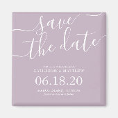 Moderne lichte Paarse bruiloft van het Manuscript  Magneet (Voorkant)
