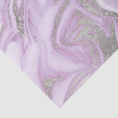 Moderne lichte Paarse en zilveren marmerpatroon Tissuepapier (Detail)