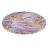 Moderne, lichte Paarse, witte en gouden marmerpatr Snijplank (Hoek)