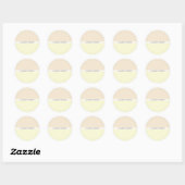 Moderne lichte perzik en gele envelopafsluiters ronde sticker (Vel)