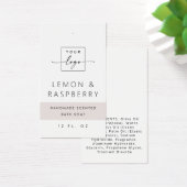 Moderne lichte roos grijs blok DIY-productlabel la Visitekaartje (Bureau)