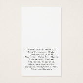 Moderne lichte roos grijs blok DIY-productlabel la Visitekaartje (Achterkant)