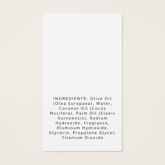 Moderne lichte roos grijs blok DIY-productlabel la Visitekaartje (Achterkant)