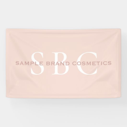 Moderne lichte Roos roze cosmetische industrie Spandoek (Horizontaal)