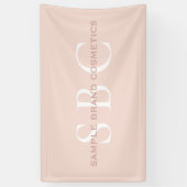 Moderne lichte Roos roze cosmetische industrie Spandoek (Verticaal)