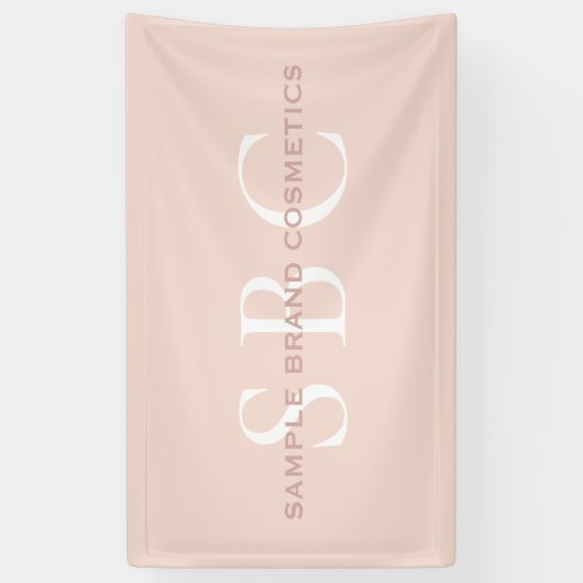 Moderne lichte Roos roze cosmetische industrie Spandoek (Verticaal)