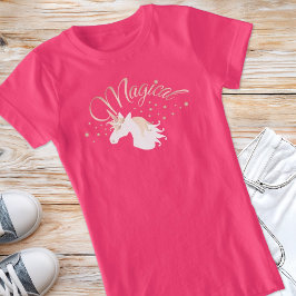 Moderne lichte Roos roze witte sinicorn T-shirt