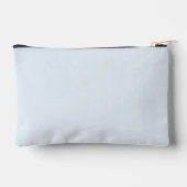 Moderne Lichte Stof Blauw Goud Schrift Monogram Etui (Achterkant)