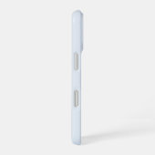 Moderne Lichte Stof Blauw Gouden Script Monogram iPhone 16 Hoesje (Rechterkant)