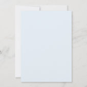 Moderne Lichte Stofblauwe Gouden Script Monogram Notitiekaartje (Achterkant)