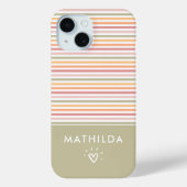 Moderne lichte strepen Case-Mate iPhone case (Achterkant)