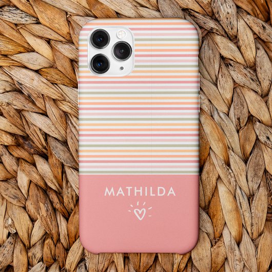 Moderne lichte strepen Case-Mate iPhone case