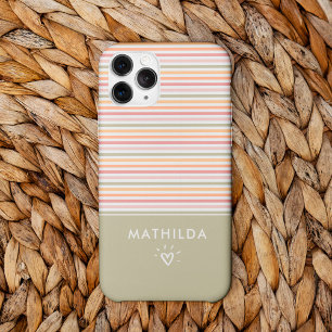 Moderne lichte strepen iPhone 15 case