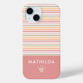 Moderne lichte strepen Case-Mate iPhone case (Achterkant)