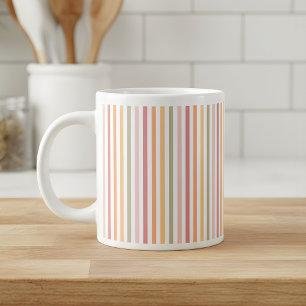 Moderne lichte strepen grote koffiekop